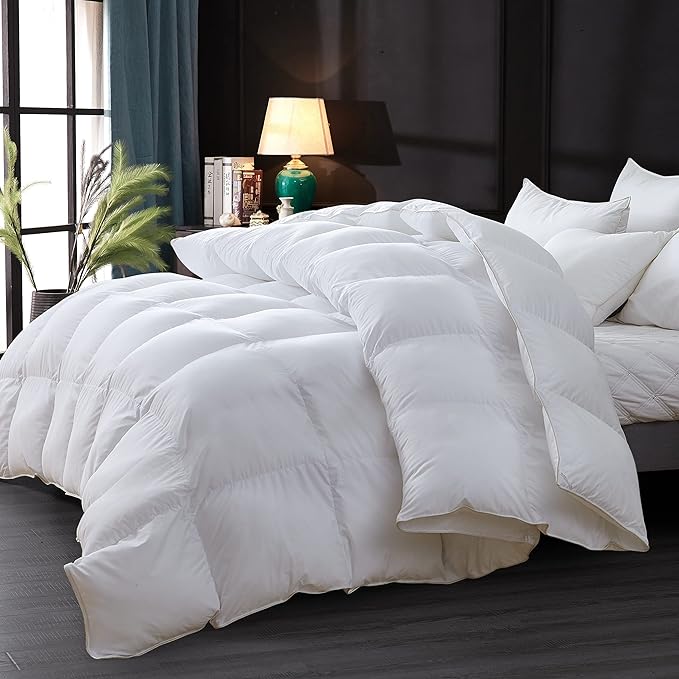 Egyptian Cotton Luxurious All-Season California King Size Goose Down Comforter - Image 3