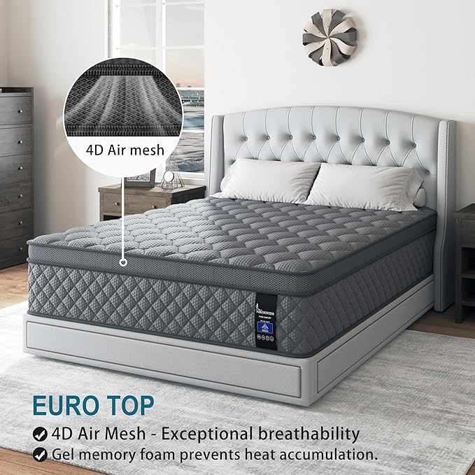 Twin Hybrid Mattress, 10 Inch Medium Mattress Euro Top - Image 9