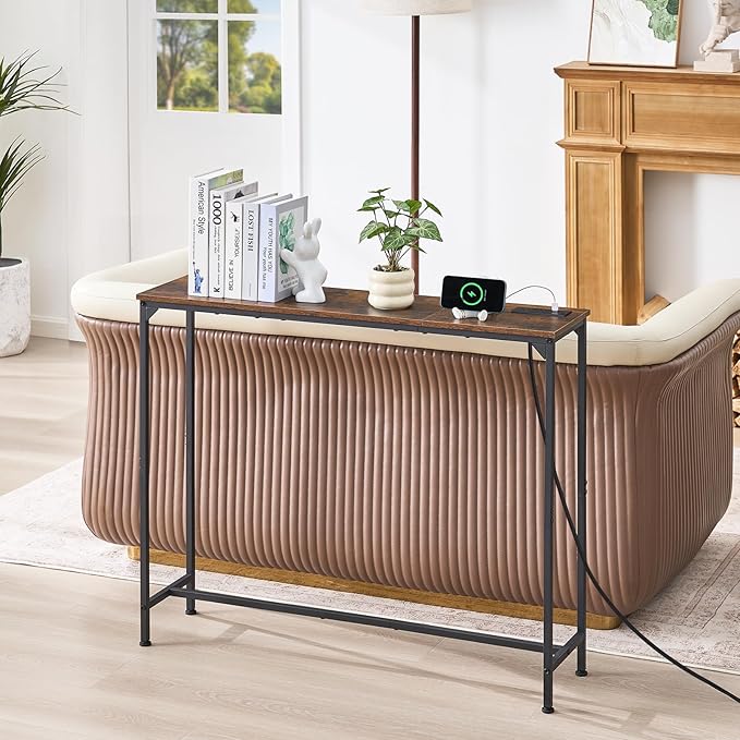 Console Table, Narrow Entryway Table, Thin Sofa Table, Behind Couch Table - Image 9
