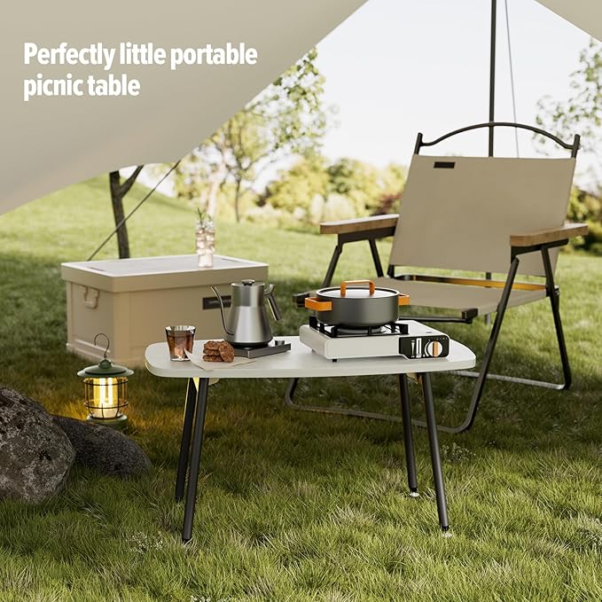 WOHOMO Foldable Coffee Table White Small Coffee Tables - Image 7
