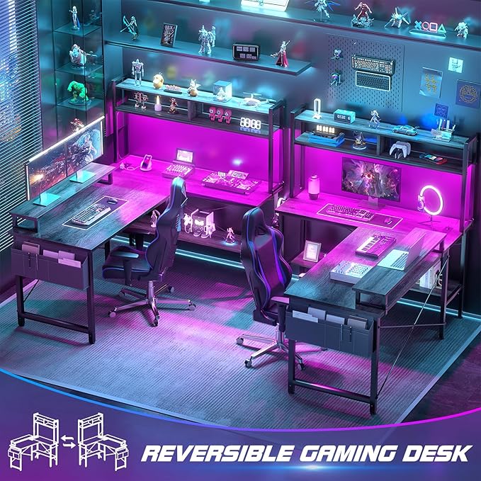Aheaplus L Shaped Gaming Desk - Image 7