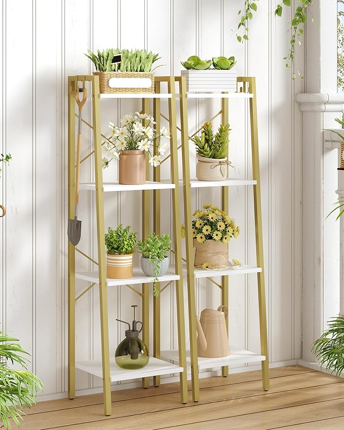 Ladder Shelf, Bookshelf Bookcase, Freestanding Corner Storage Shelve - Image 8