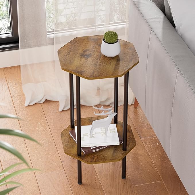 Side Table, Octagonal End Table - Image 5
