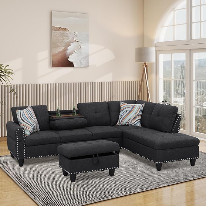 L Shaped Modular Sectional Sofa by NicBex