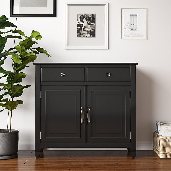 SIMPLIHOME Connaught SOLID WOOD 40 inch Wide Traditional Entryway Storage - Image 2