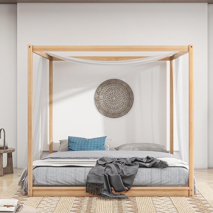 King Size Canopy Platform Bed - Image 3