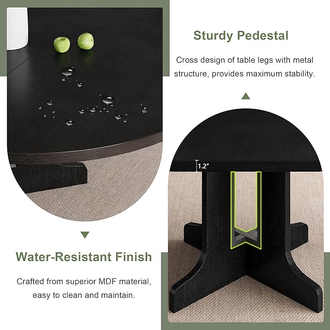 Feonase 59" Round Extendable Dining Room Table - Image 5