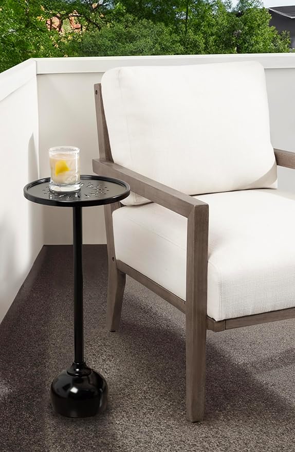 Kate and Laurel Miki Modern Pedestal Drink Table, Decorative Accent Patio Table - Image 2
