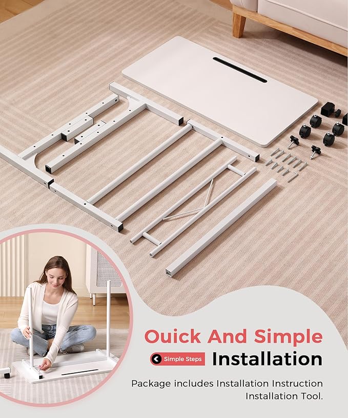 KLSMYHOKI Standing Desk Adjustable Height, Mobile Stand Up Desk - Image 6