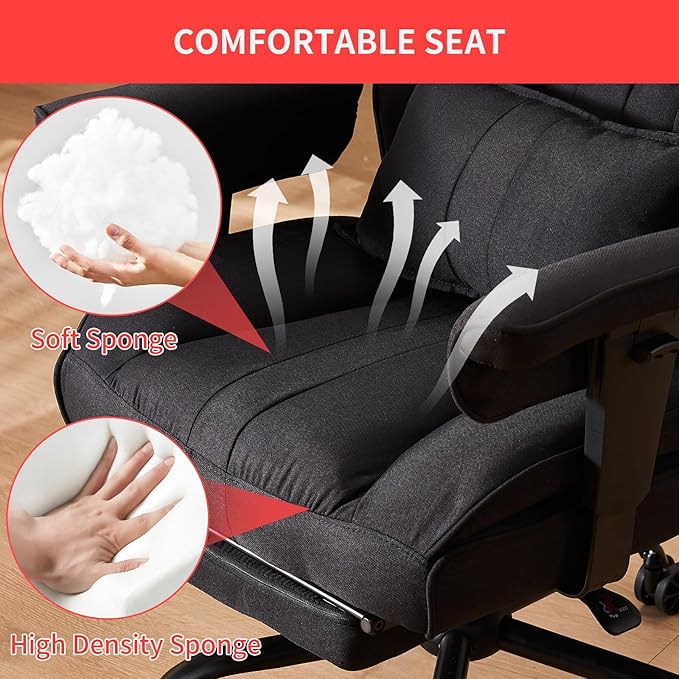 Efomao Big and Tall Office Chair 400 lb Weight Capacity, High Back Executive - Image 6