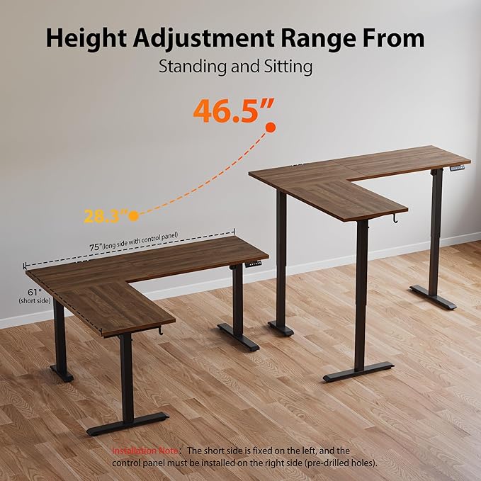 Agilestic L-Shaped Standing Desk Adjustable Height, Electric Corner Standing - Image 6