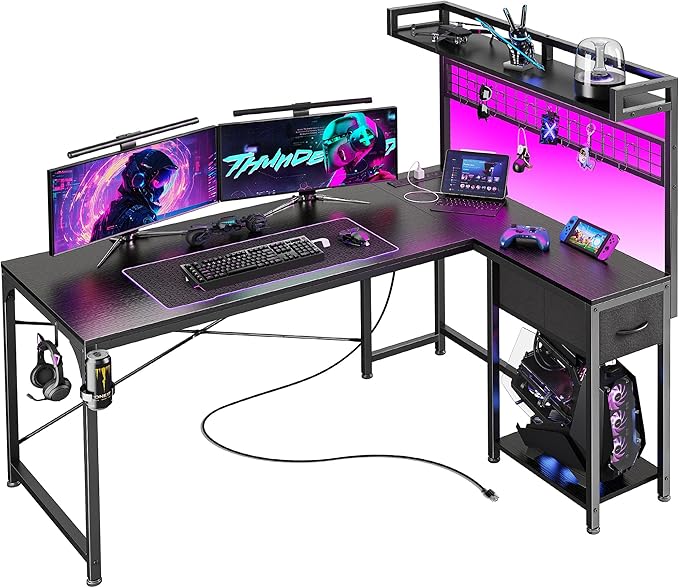 PRAISUN L Shaped Gaming Desk by PRAISUN
