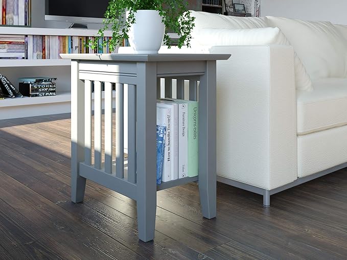 AFI Mission Chair Side Table in Grey - Image 2