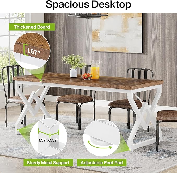 Tribesigns 63 Inch Executive Desk, Large Office Desk - Image 6