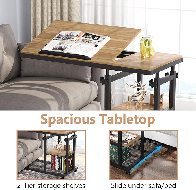 Tribesigns Height Adjustable C Table - Image 8