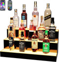 MESAlLUP Acrylic 24 Inch 3 Tier High Light LED Detachable Liquor Bottle Display by MESAILUP