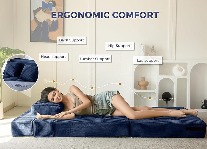 MAXYOYO Convertible Sofa Bed, Fold Out Sleeper Sofa - Image 7