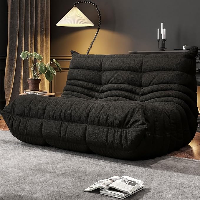 Bean Bag Chairs for Adults, Memory Foam Couch Loveseat Sofa Chair, Soft Teddy by WHGBJA