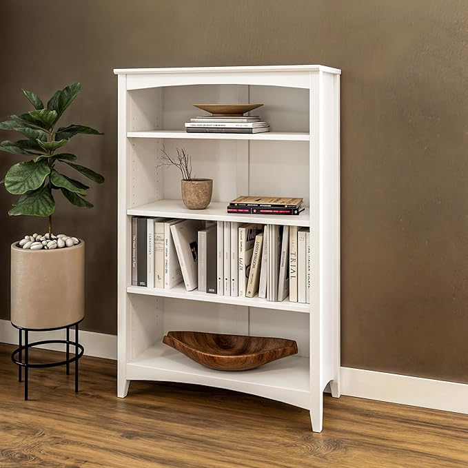 Camaflexi Shaker Style 4 Shelf Bookcase / Solid Wood / 48 inch High / - Image 8