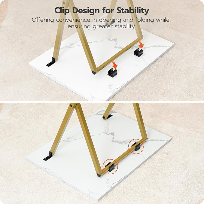 HOOBRO Folding TV Tray Tables, Industrial Side Table - Image 7