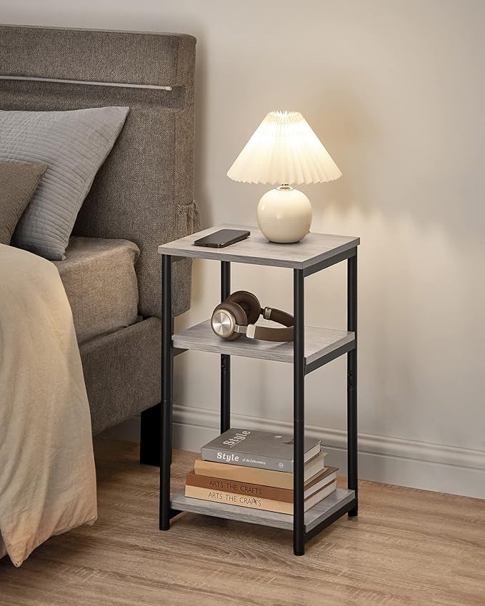 VASAGLE Side Table, Small End Table, Tall Nightstand - Image 2