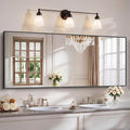 YIROMAN Bathroom Mirror 72"x30", Large Matte Black Bathroom Mirror by Unknown