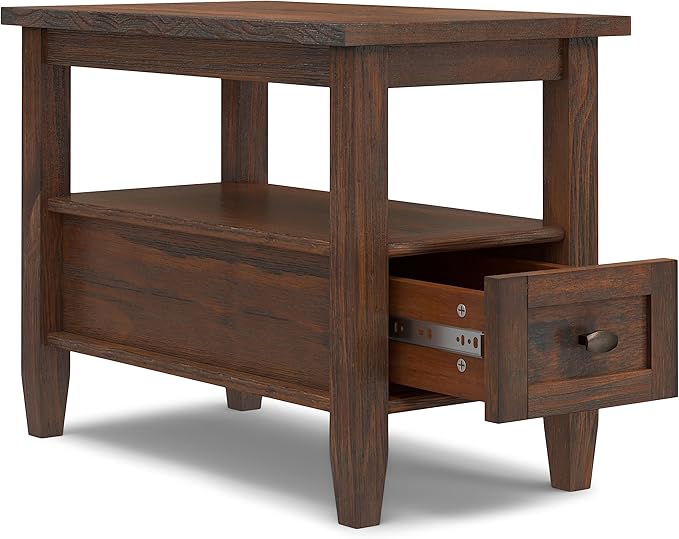 SIMPLIHOME Warm Shaker SOLID WOOD 14 Inch Wide Rectangle Transitional Narrow - Image 4