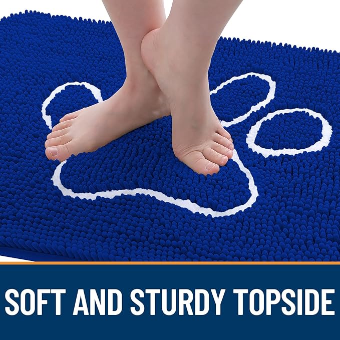 OLANLY Door Mat for Muddy Dog Paws 30x20, Ultra Absorbent Chenille Mud Doormat - Image 4