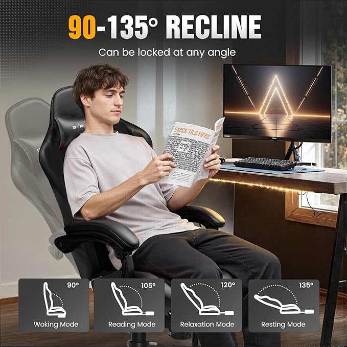 GTRACING Gaming Chair with Foot Rest & Pocket Spring Cushion, Ergonomic High - Image 6
