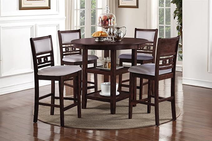New Classic Furniture Gia 5-Piece Round Counter Height Set - Image 2