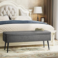 GarveeHome Storage Ottoman Bench, Mid-Century Modern Entryway Bedroom Bench by GarveeHome