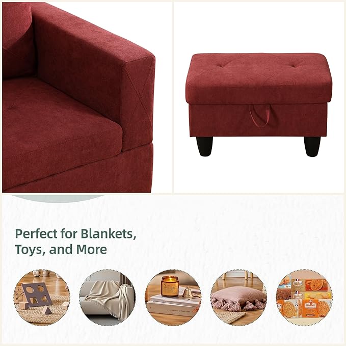 L Shaped Sectional Couch Sofa, Modern Couches - Image 4