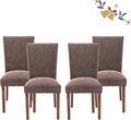 Parsons Dining Chairs Set of 4, Upholstered Nailhead Dining Room Kitchen Side by COLAMYINC