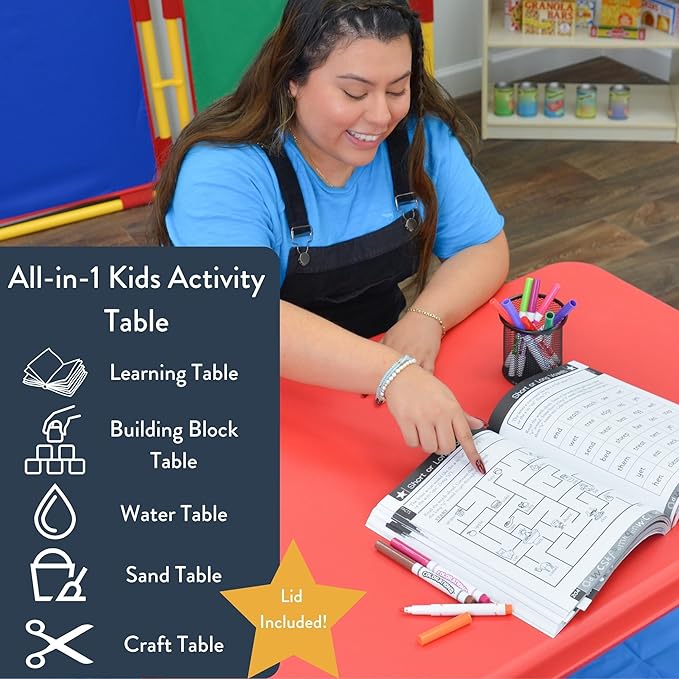 Children's Factory Medium Sensory Table – 24″ Height Table and Lid, Sandbox - Image 9