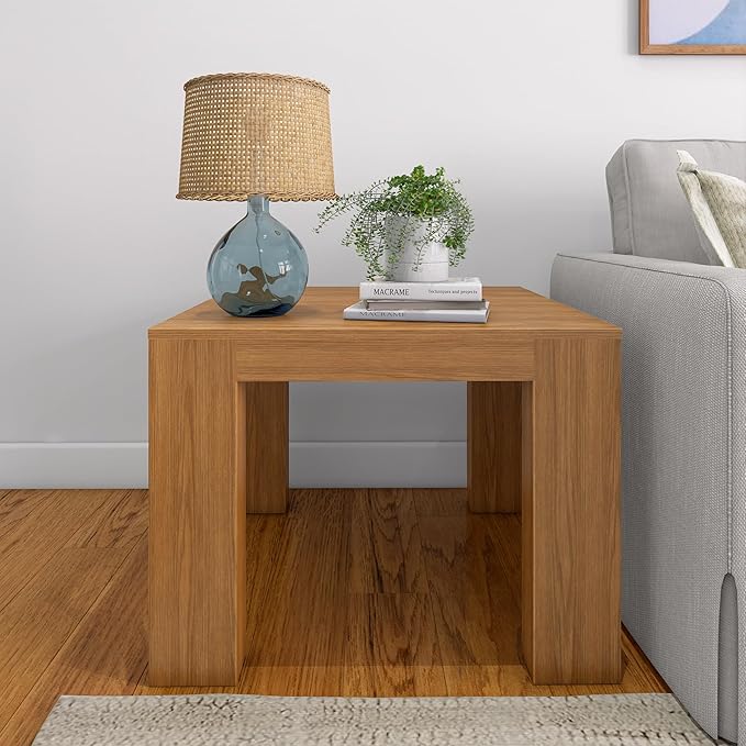 Plank+Beam Modern Square Corner Table, Slim Side Table - Image 3