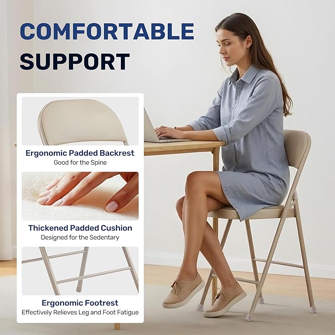 HealSmart 2 Pack Folding Chairs - Image 6