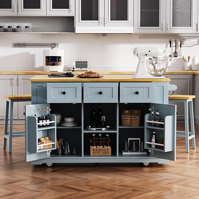 YOTPO 53" Large Kitchen Island by Unknown