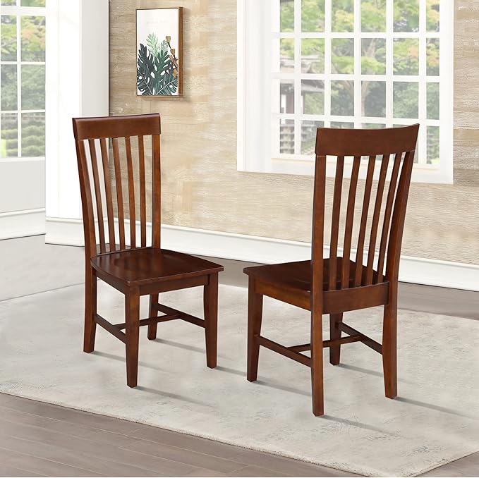 IC International Concepts, Set of Two Tall Mission Dining Chairs, 225lbs wt - Image 2