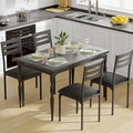 GarveeHome 5 Piece Dining Table Set, Industrial Style Dining Table and Chairs by GarveeHome