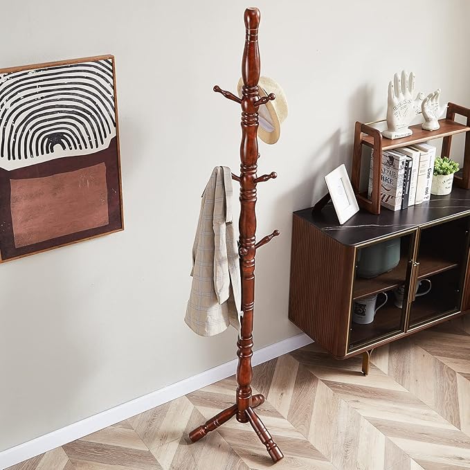 Coat Rack, Natural Wood Coat Racks - Image 9