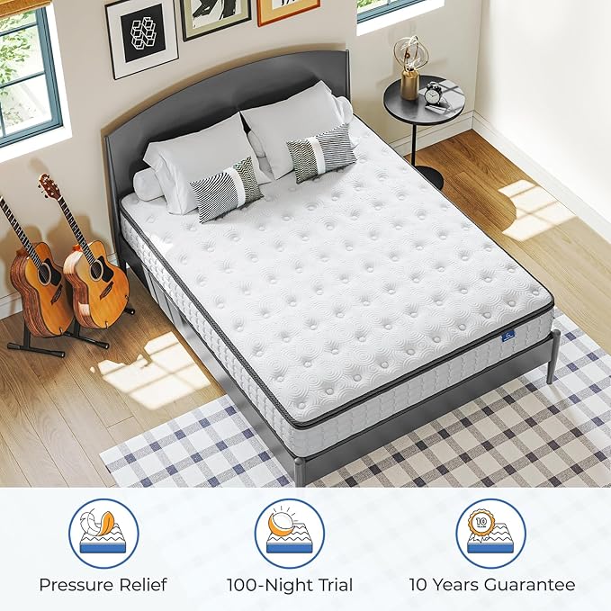 Vesgantti Twin Mattress, 10 Inch Hybrid Twin Size Mattress in a Box, Single Bed - Image 7