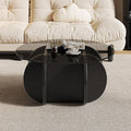 Mid Century Modern Round Glass Coffee Table by Unknown