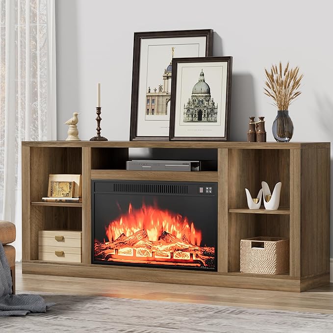 YESHOMY Electric Fireplace TV Stand - Image 3