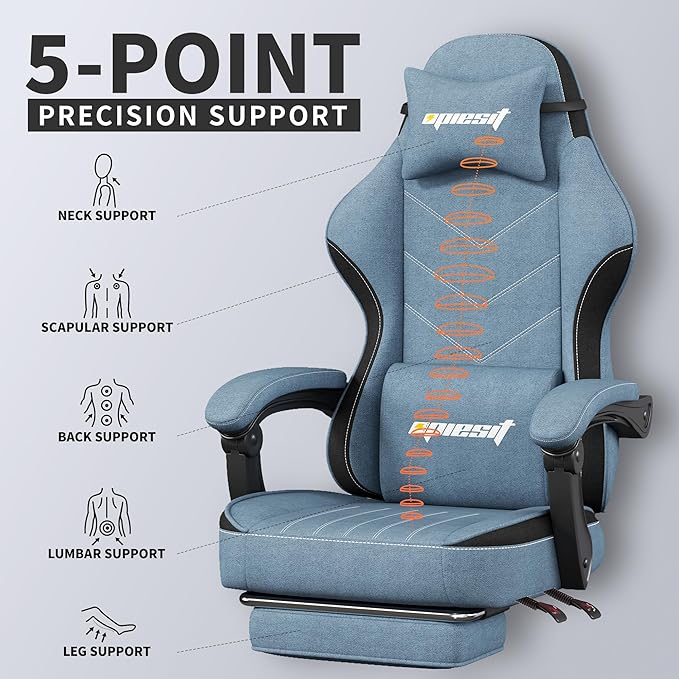 Gaming Chair, Fabric Computer Chair - Image 5