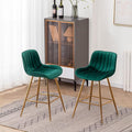 Sidanli Counter Height Bar Stools Set of 2, Modern Velvet Barstools by Sidanli