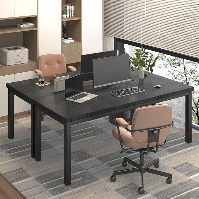63 Inch Long Computer Desk, Home Office Desk, Modern Table - Image 6