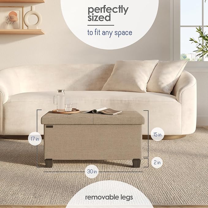 STORAGEBUD Storage Ottoman Bench - Image 8