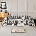 STACYPIK Simple Dark Grey Boho Sofa Cover by STACYPIK
