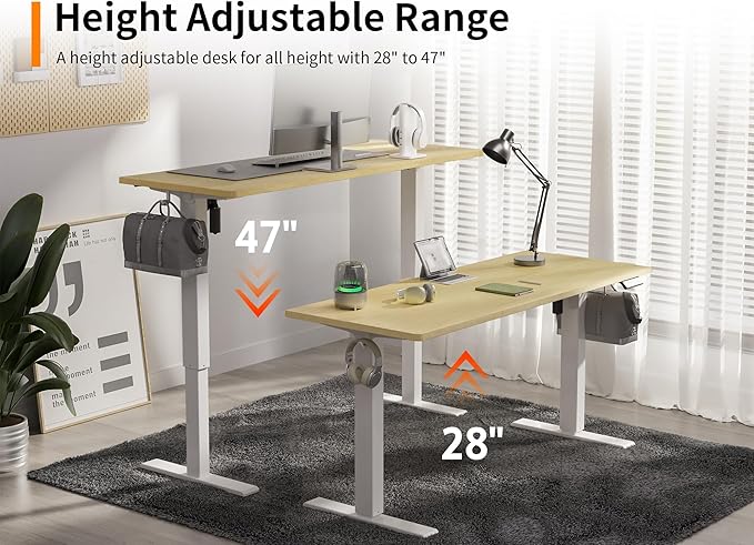 48x24 Inches Height Adjustable Electric Standing Desk - Image 4