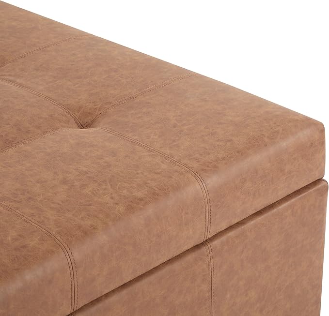 Christopher Knight Home Lorel Faux Leather Square Storage Ottoman Coffee Table - Image 7